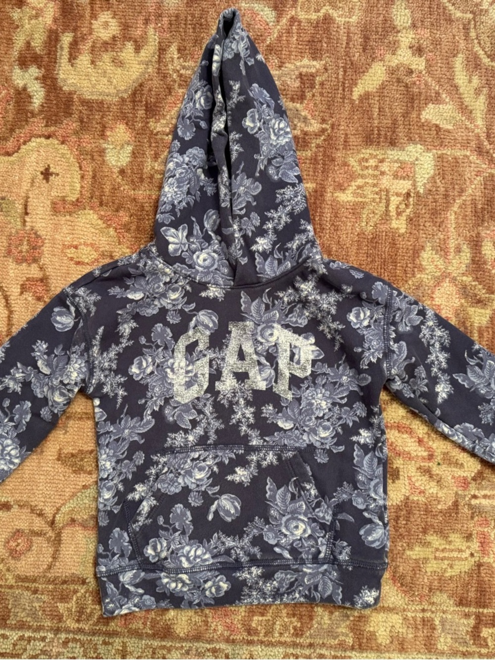 GAP x Love Shack Fancy Navy Floral Logo Hoodie for Kids